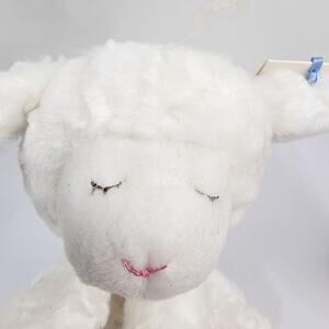 Baby Gund Lovey Lamb Security Blanket Winky Huggybuddy Soother Plush Satin White